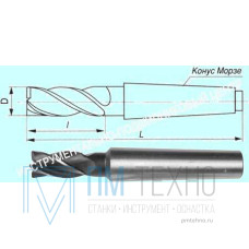 Фреза Концевая d45,0х 63х188 к/х  Р6М5  Z=6 КМ4