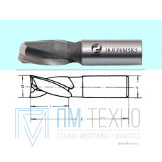 Фреза Шпоночная d 5,0х 8х40 ц/х Р6М5К5 